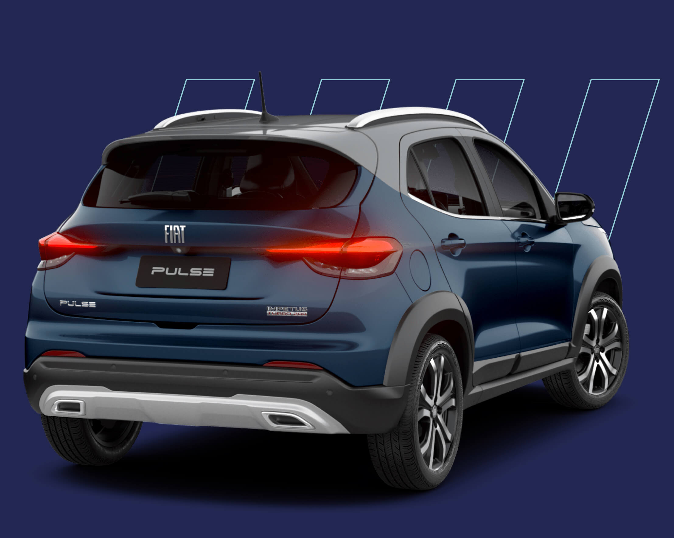 Vista trasera de Fiat Pulse